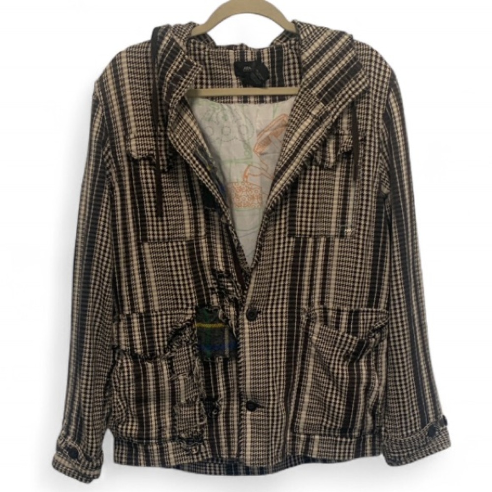 686 Houndstooth Striped Blazer Jacket